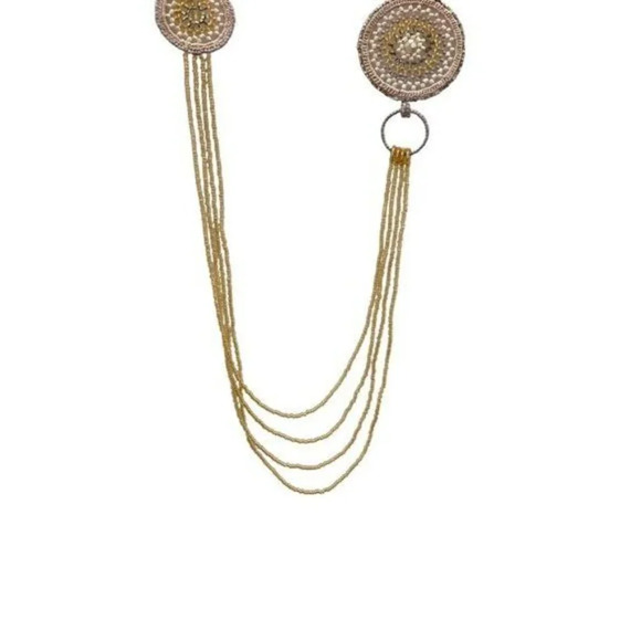 Vida Dulce Handcrafted Long Embroidered Seed Bead Necklace - Picture 3 of 3